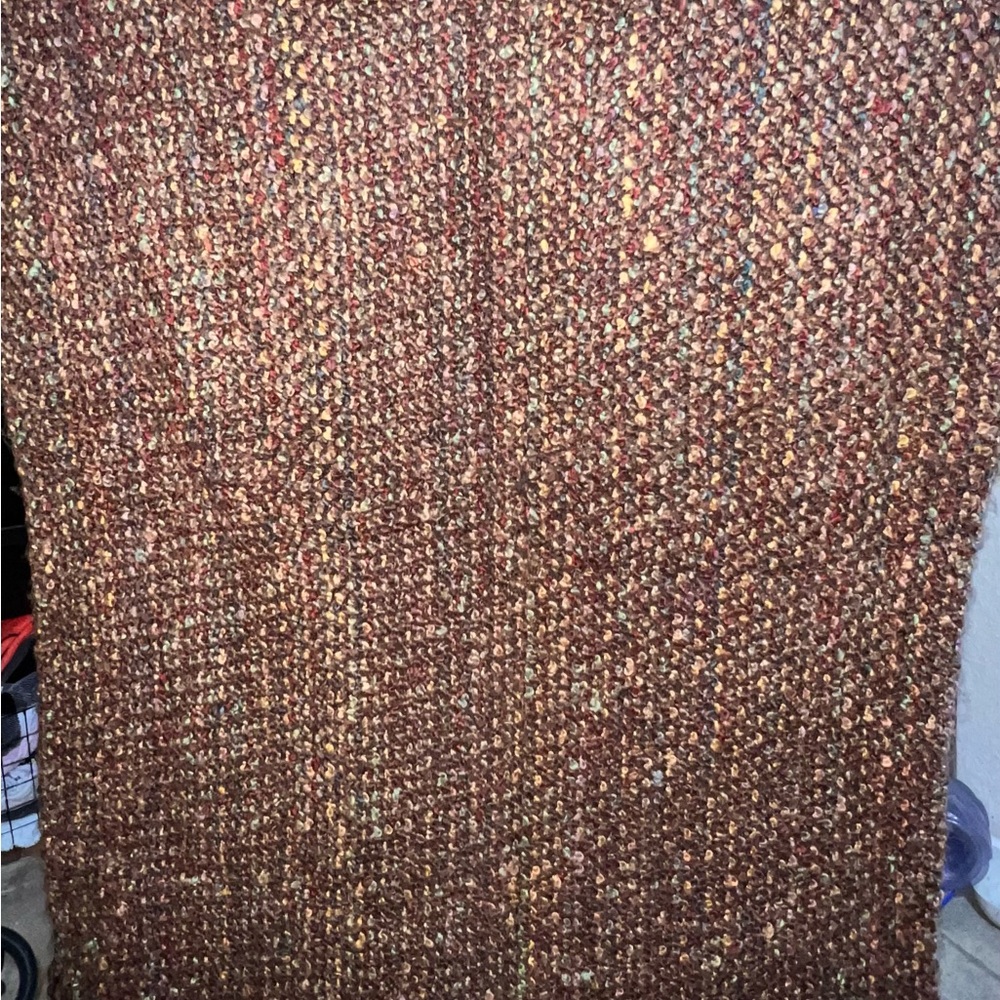 Warm Textured Brown Throw Blanket